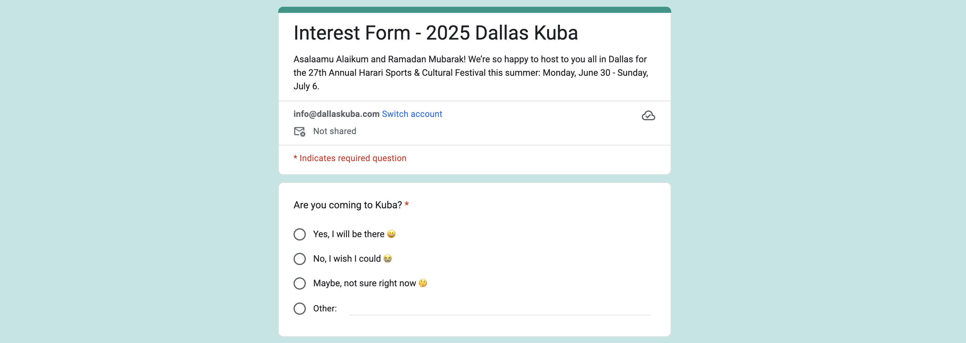 Interest Form